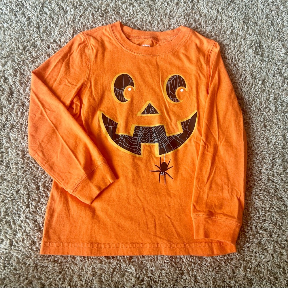Carter’s Pumpkin Long Sleeve Shirt, 5T 🎃